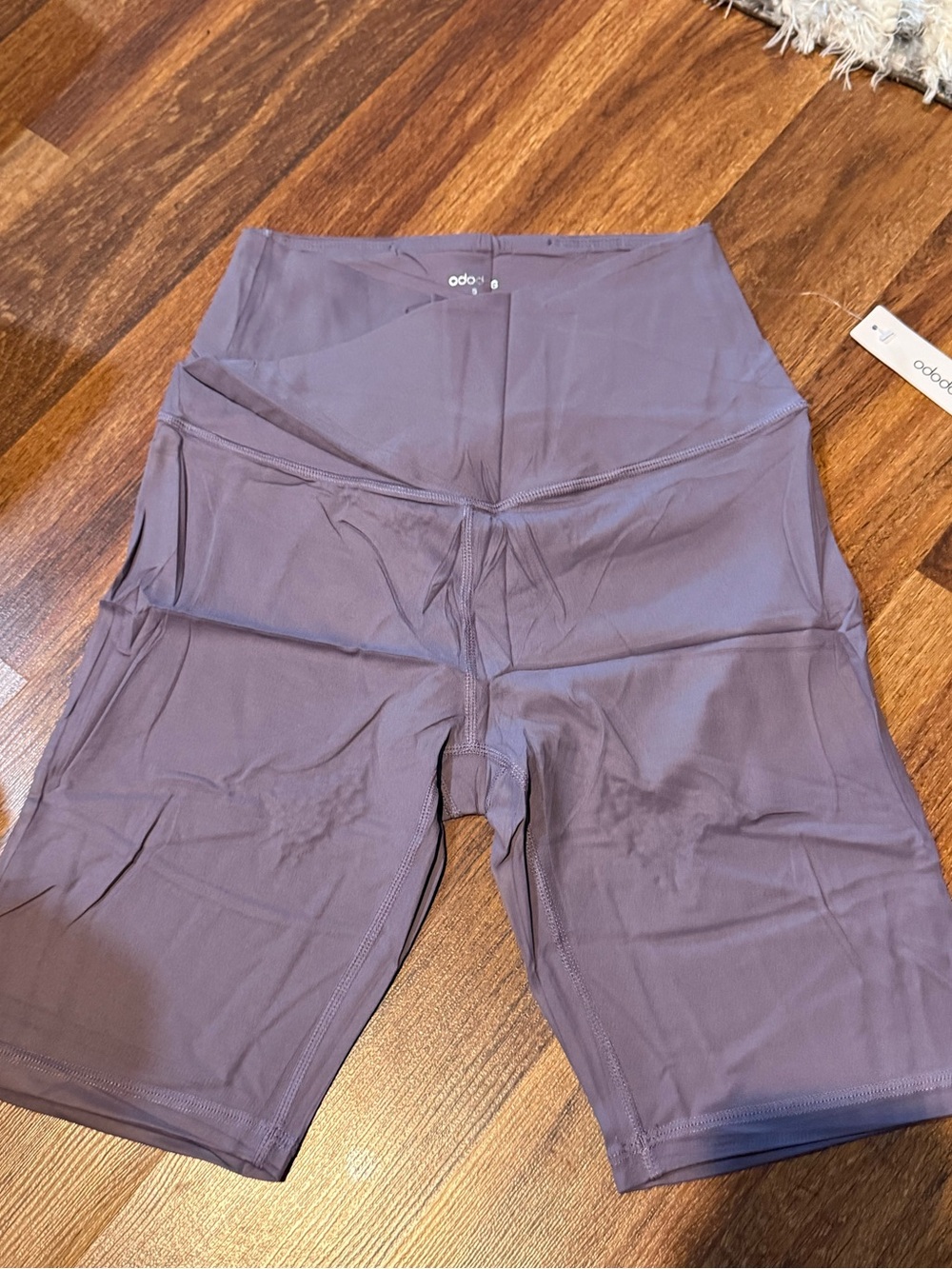 Women's Ododos Size Small High-Waist Purple Bike ShortsW/Tummy control Shorts - Picture 3 of 6
